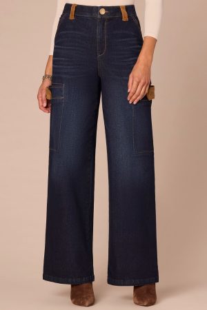Absolution® Skyrise Corduroy Contrast Drop In Pocket Wide Leg Jeans