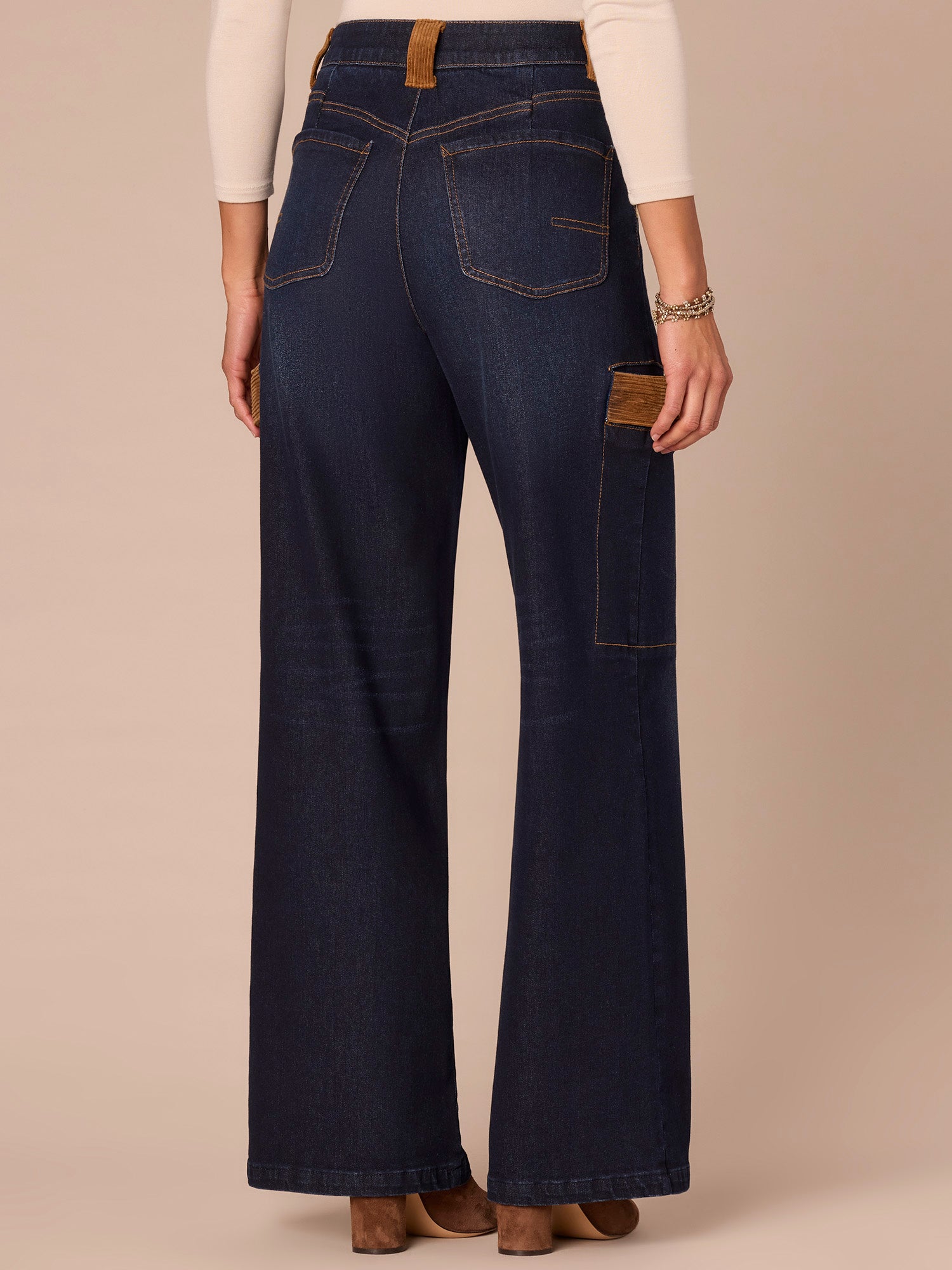 Absolution® Skyrise Corduroy Contrast Drop In Pocket Wide Leg Jeans - Image 4