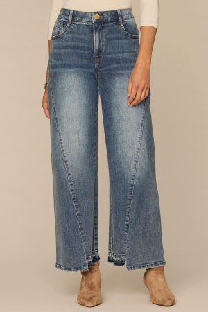 Absolution® Skyrise Uneven Release Step Hem Wide Leg Jeans