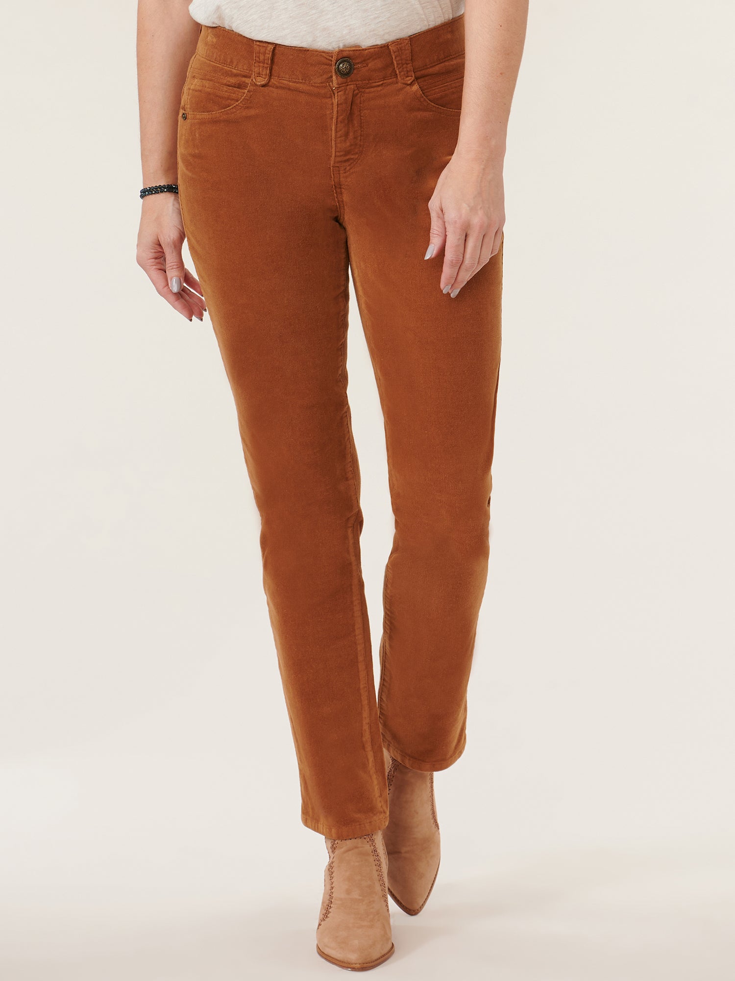 Absolution® Mid-Rise Corduroy Straight Leg Pants