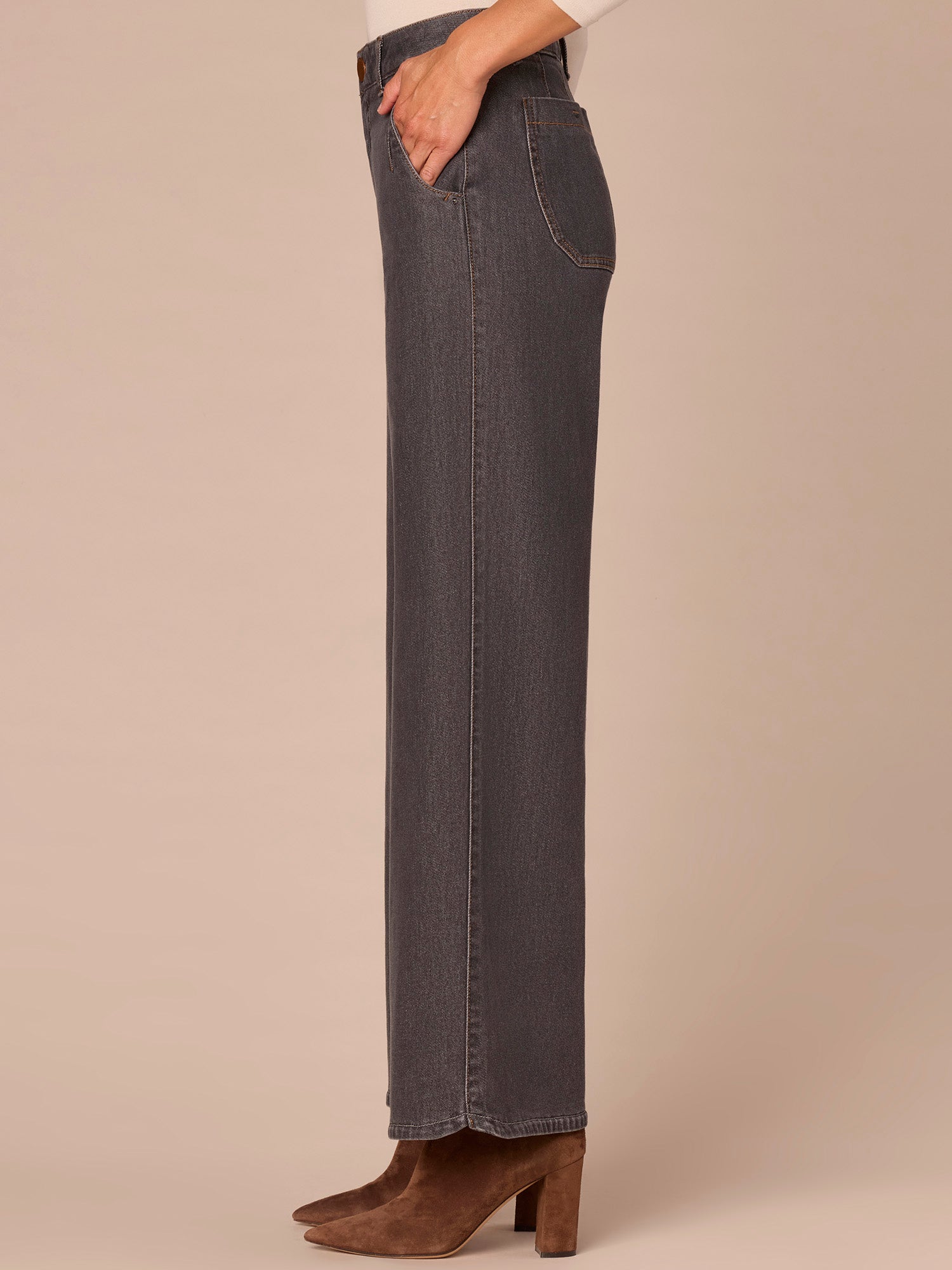 Absolution® Skyrise Tulip Hem Wide Leg Jeans with Curved Pockets - Image 3