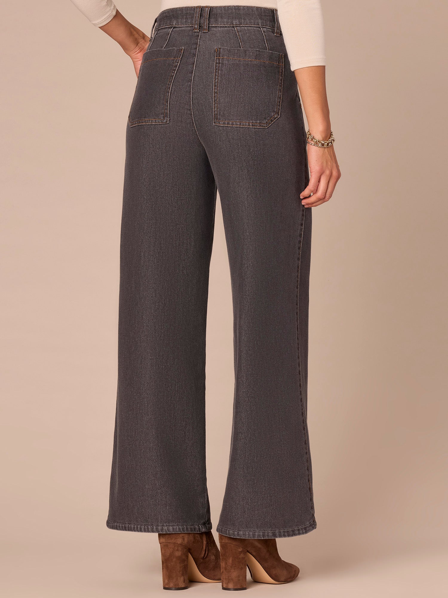 Absolution® Skyrise Tulip Hem Wide Leg Jeans with Curved Pockets - Image 4